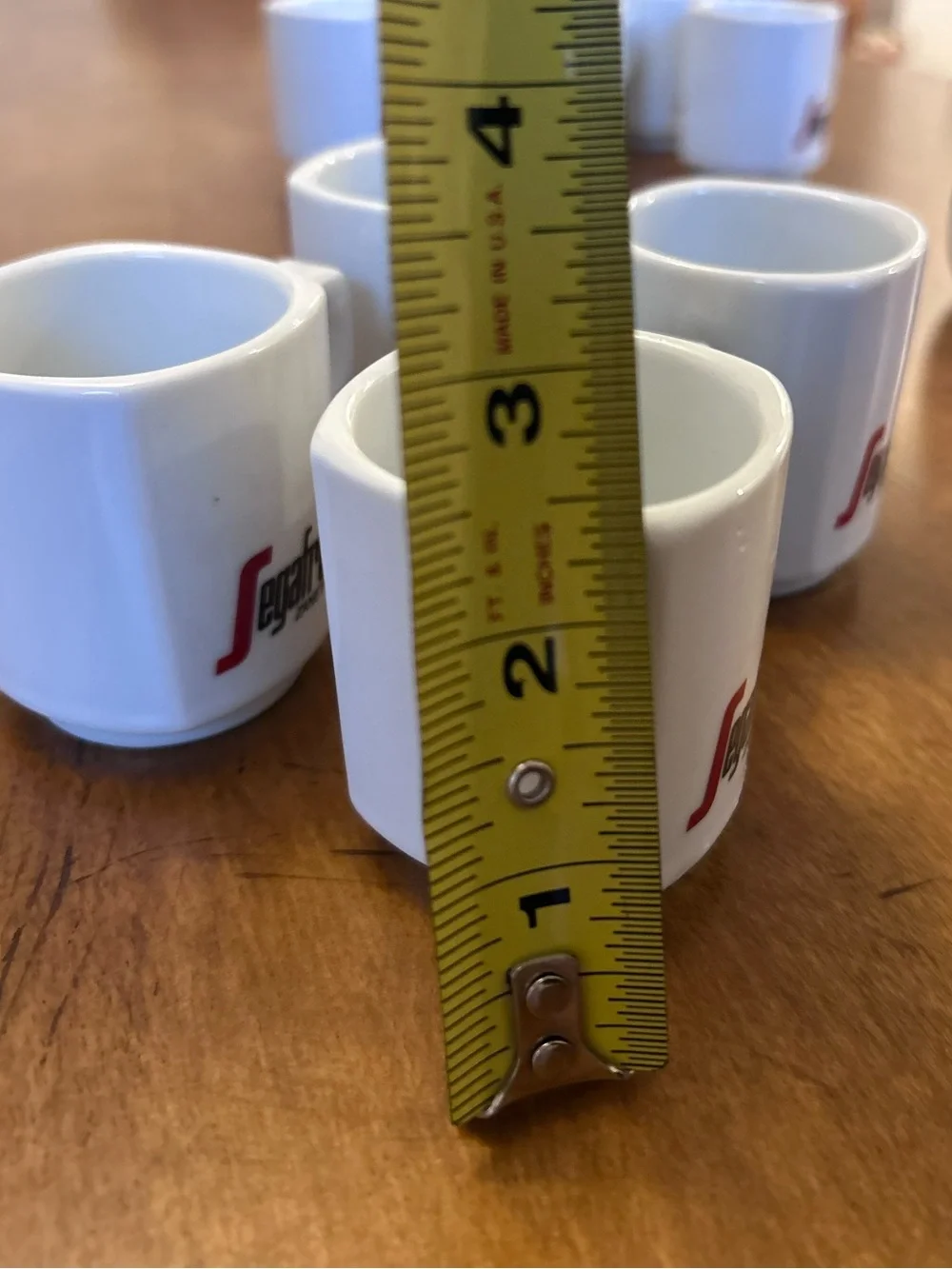 Vintage Segafredo Zanetti Italian Espresso Cups, Set of 4 Plus Creamer